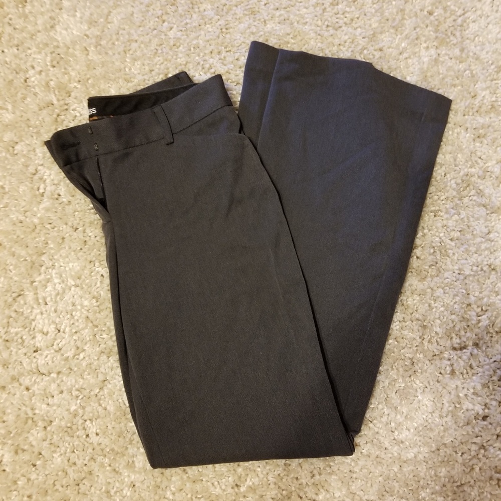Express Editor Work Slacks In Dark Grey - Size 0 - image 3